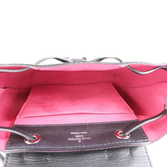 Louis Vuitton  My Lockme Mini Soft Calfskin Pins Leather Backpack Black main image 9